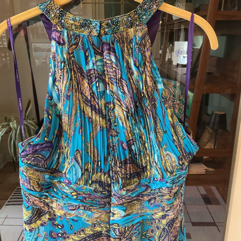 Cachet Beaded Collar Dress Size 16 - Picture 5 of 8